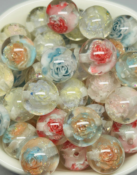 16mm Rose Bead Mix (10ct)