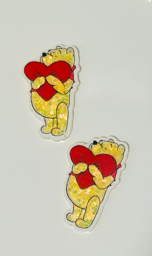 Heart Pooh Acrylic Shaker