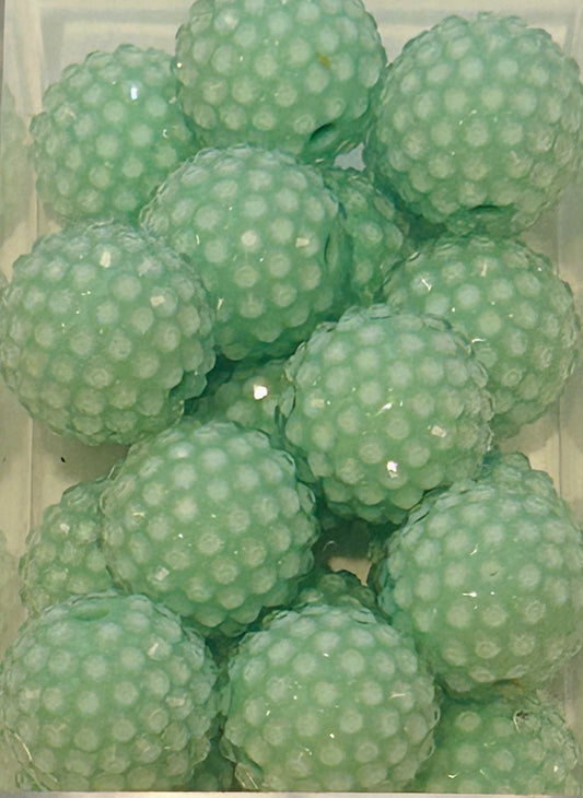 20mm Tiffany Blue Jelly Bead (9ct)