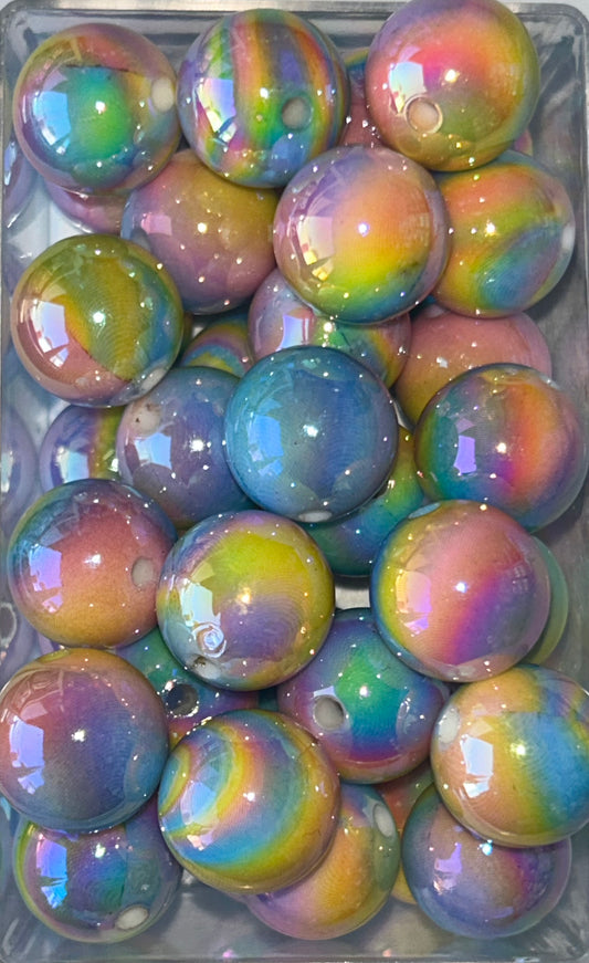 Rainbow Acrylic Beads 16mm (12ct)