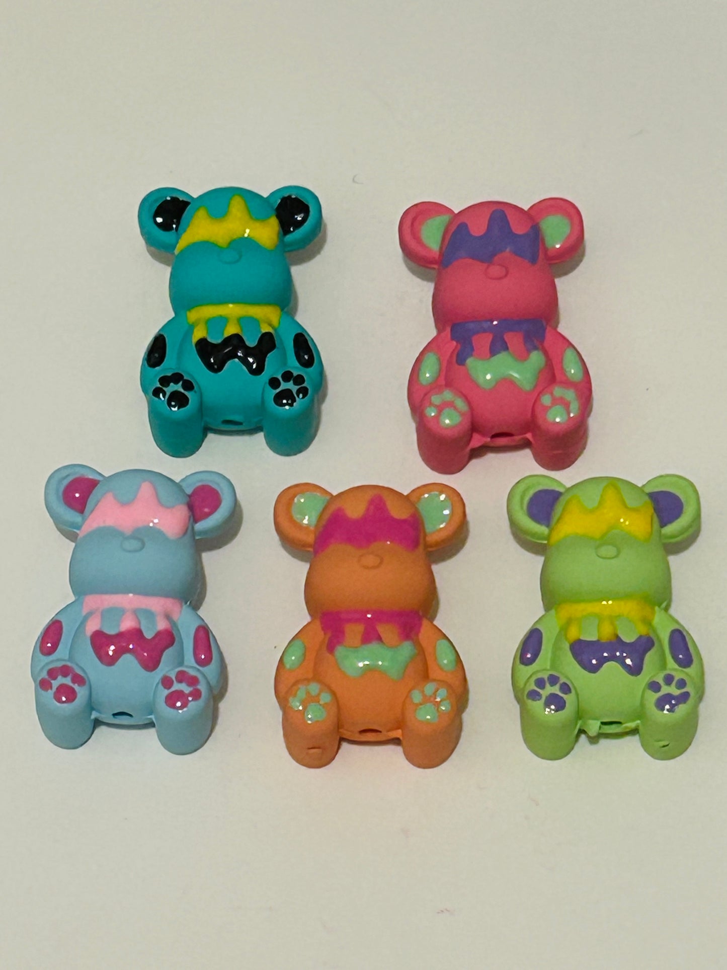 3D Multicolor Bear Set (5ct)