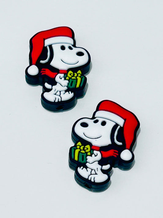 Christmas Snoopy Silicone Focal (2ct)