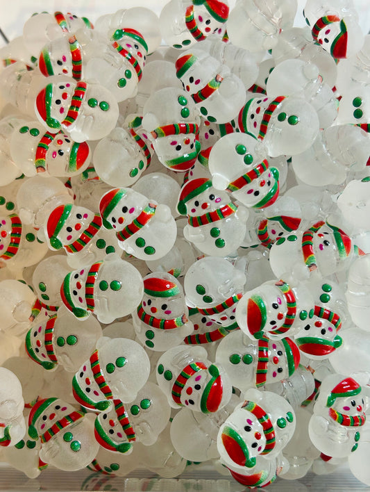 Snowman Acrylic Bead (15ct)