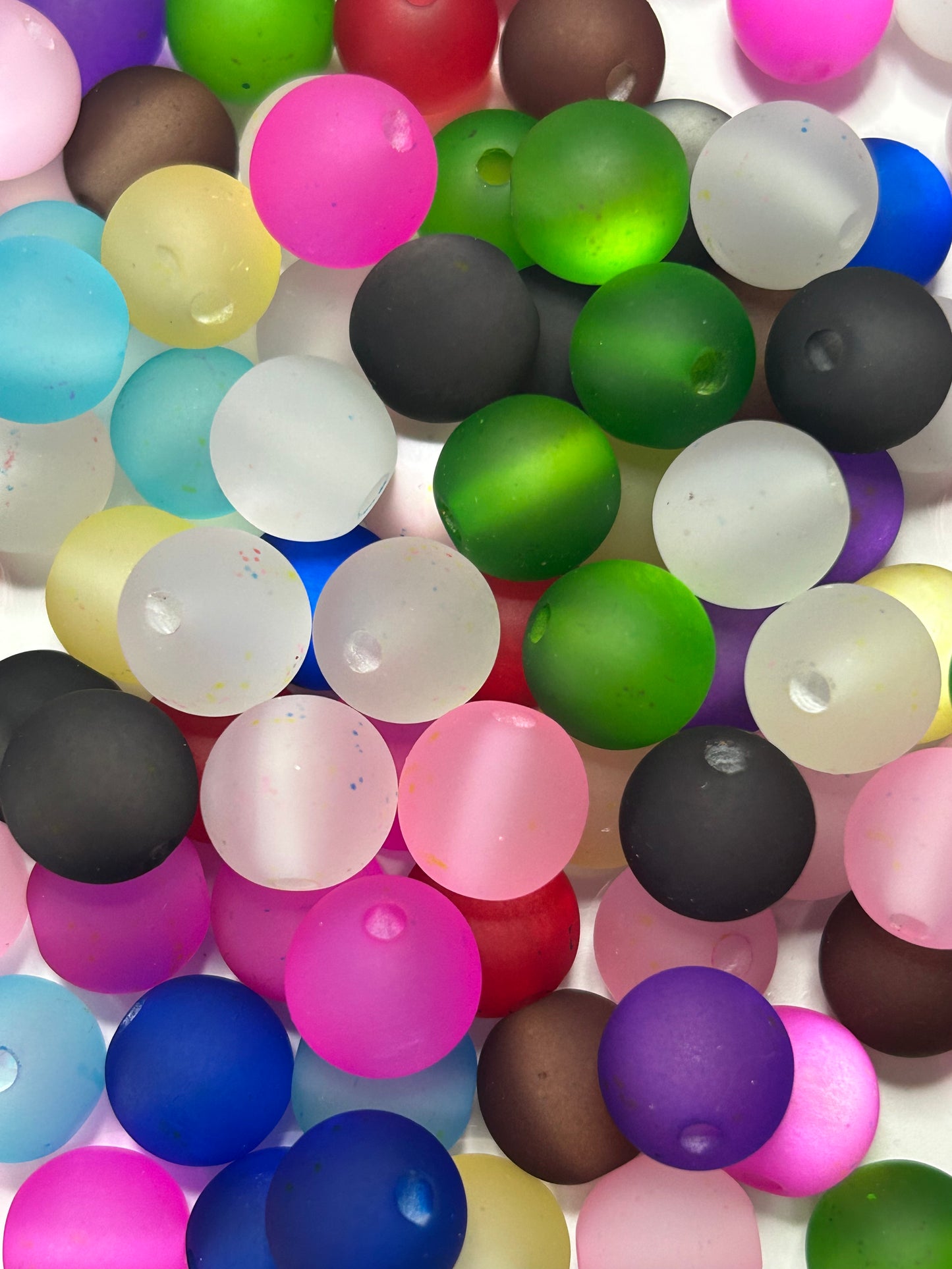 8mm Frosted Cat Eye Bead Mix (25ct)