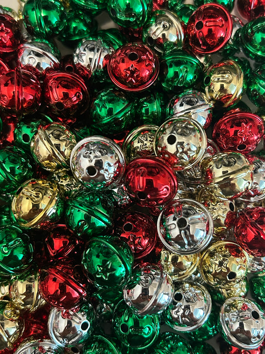 Christmas Bell Beads Mix (15ct)
